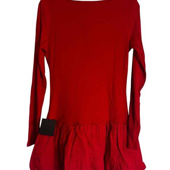 Lulu's Vibrant Red Long Sleeve Drop Waist Dress - Picture 3 of 4